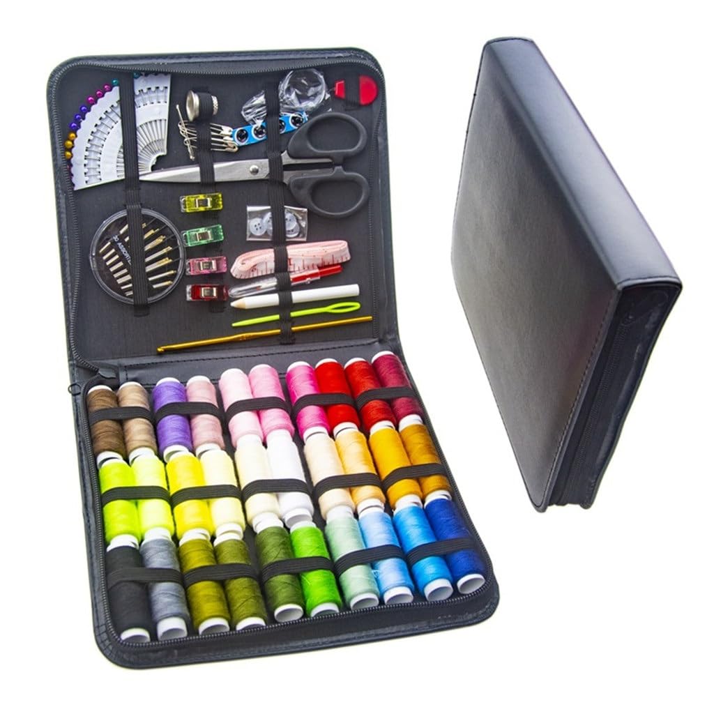 Juego de Herramientas de Costura de 30 Hilos, Kit de Costura de Viaje para el hogar de Gran Capacidad, Caja de Costura