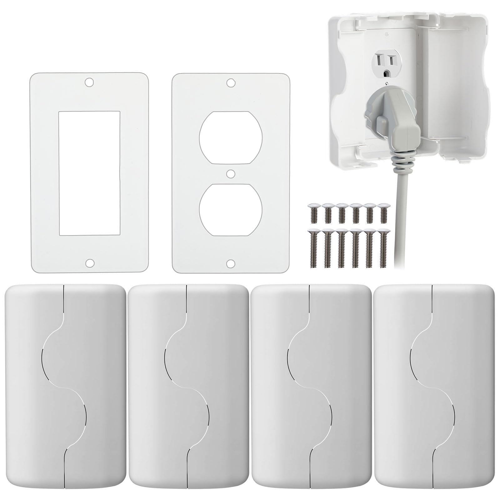 Tellegloww Safety Outlet Cover Box Wall Outlet Cover - electrical safety | Mubboo
