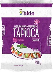 Tapioca Akio 500g - Farinha de Mandioca Hidratada Sem Glúten