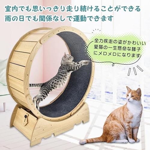 雑貨の国のアリス 猫 犬 トレッドミル キャット ホイール ローラー ルームランナー マシーン 木製 回し車 観覧車 安全 おもちゃ ランニング ペット 運動不足 ストレス 散歩 の商品画像 5