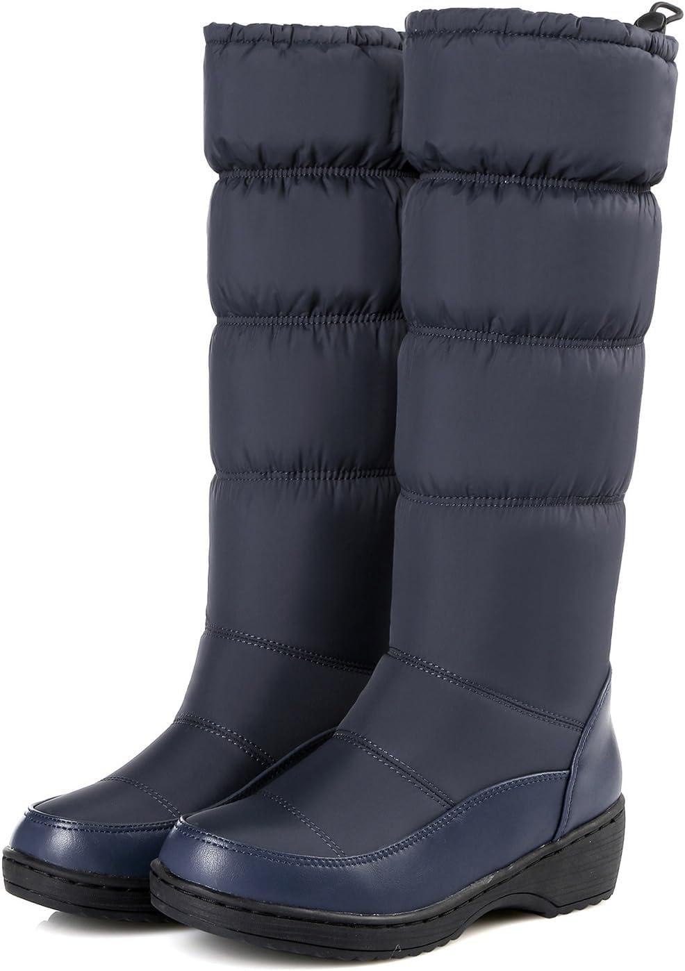 Winter Snow Boots for Women Warm Plush Fur Lined Knee High Boots Waterproof Slip-On Shoes