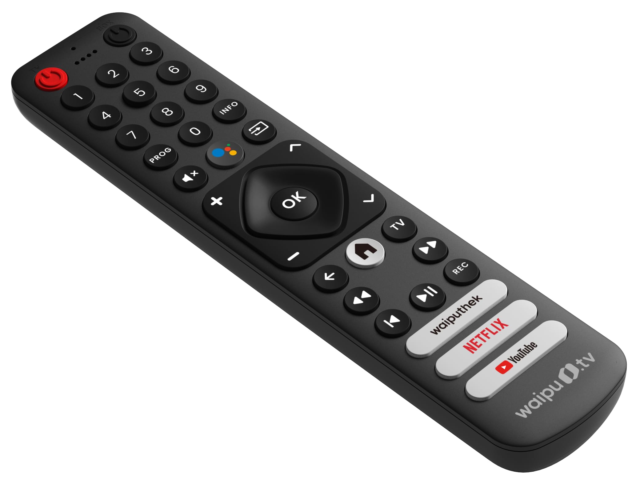 waipu.tv Fernbedienung mit Schnellwahltasten für waipu.tv 4K Stick (Ersatzteil)