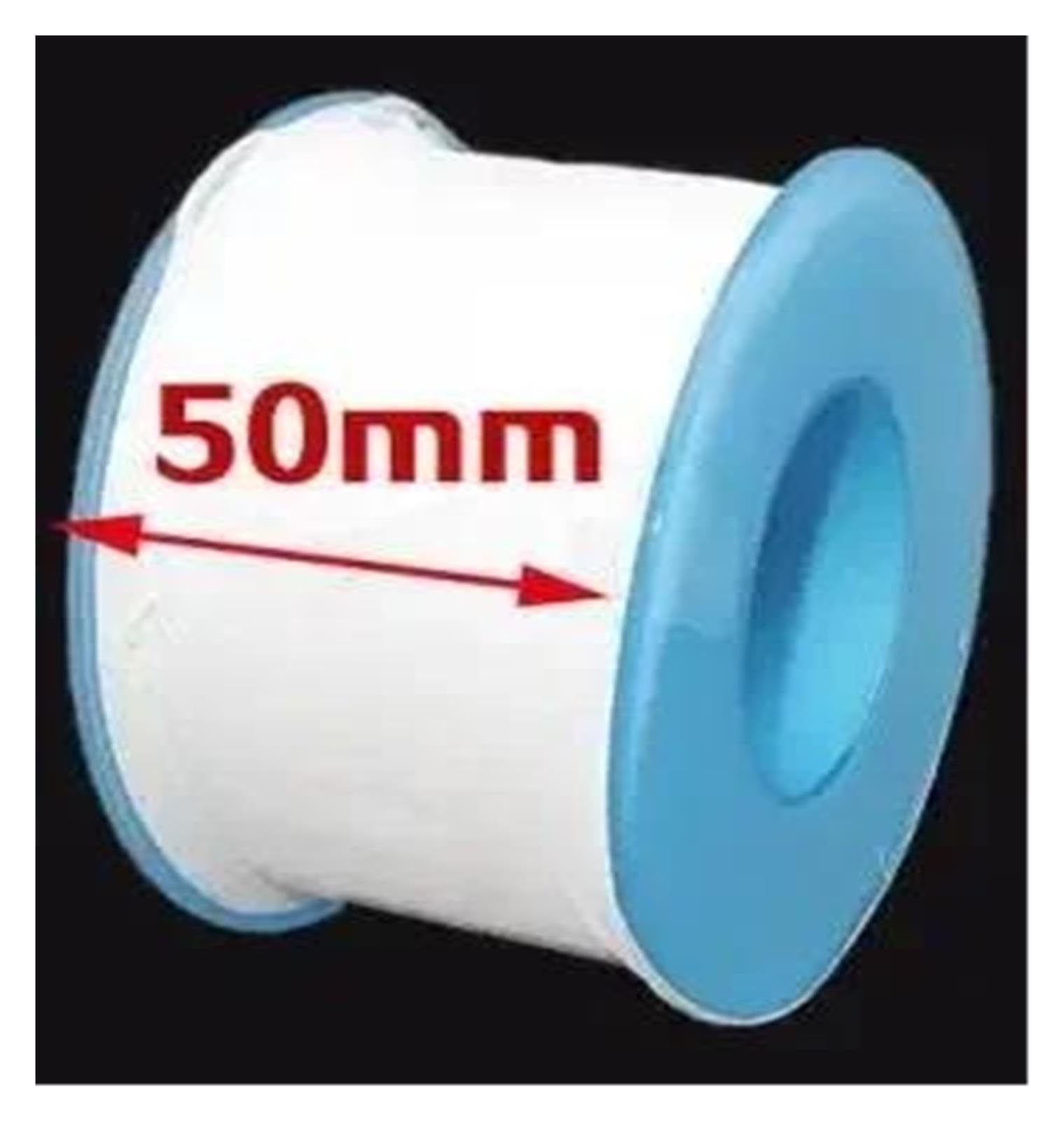 Fita Teflon industriál 1 Rolle 50 mm PTFE-Band, ölfreier Gürtel, Sanitär-Dichtungsbänder, Gewindedichtungsband for Wasserrohr-Klempner-Reparaturwerkzeuge, Heimwerker