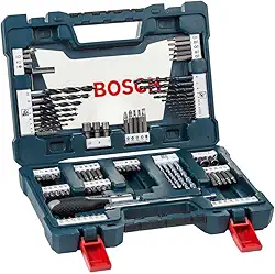 Bosch Kit de pontas e brocas em titânio V-Line com 91 peças