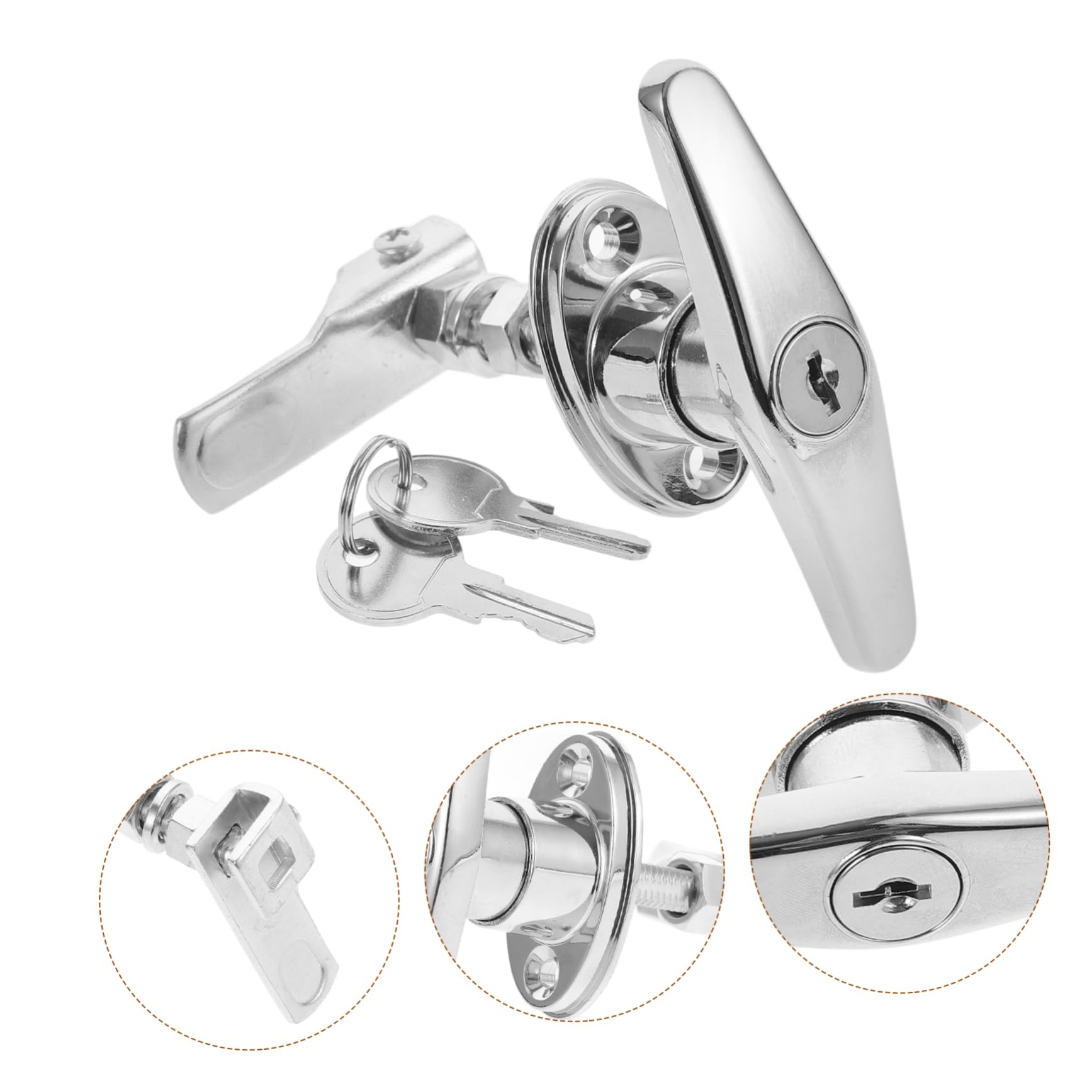 SHINEOFI 5 Set Serratura maniglia porta armadio elettrico serrature dell'armadio serrature dei cassetti io con chiave serratura cassettiera dell'io per vetrina