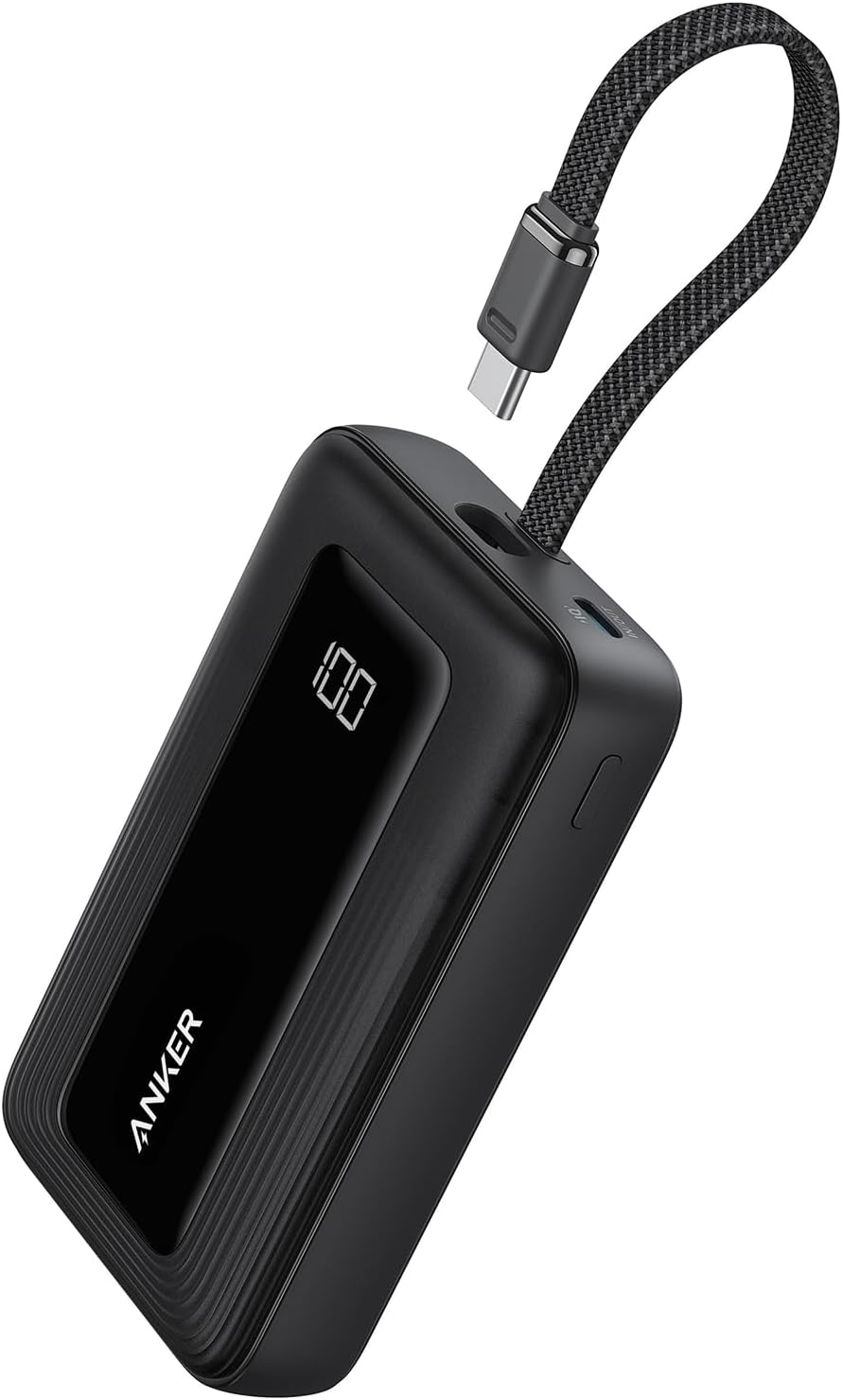 Cargador Portátil Anker 10000mAh 30W Power Bank USB-C Negro