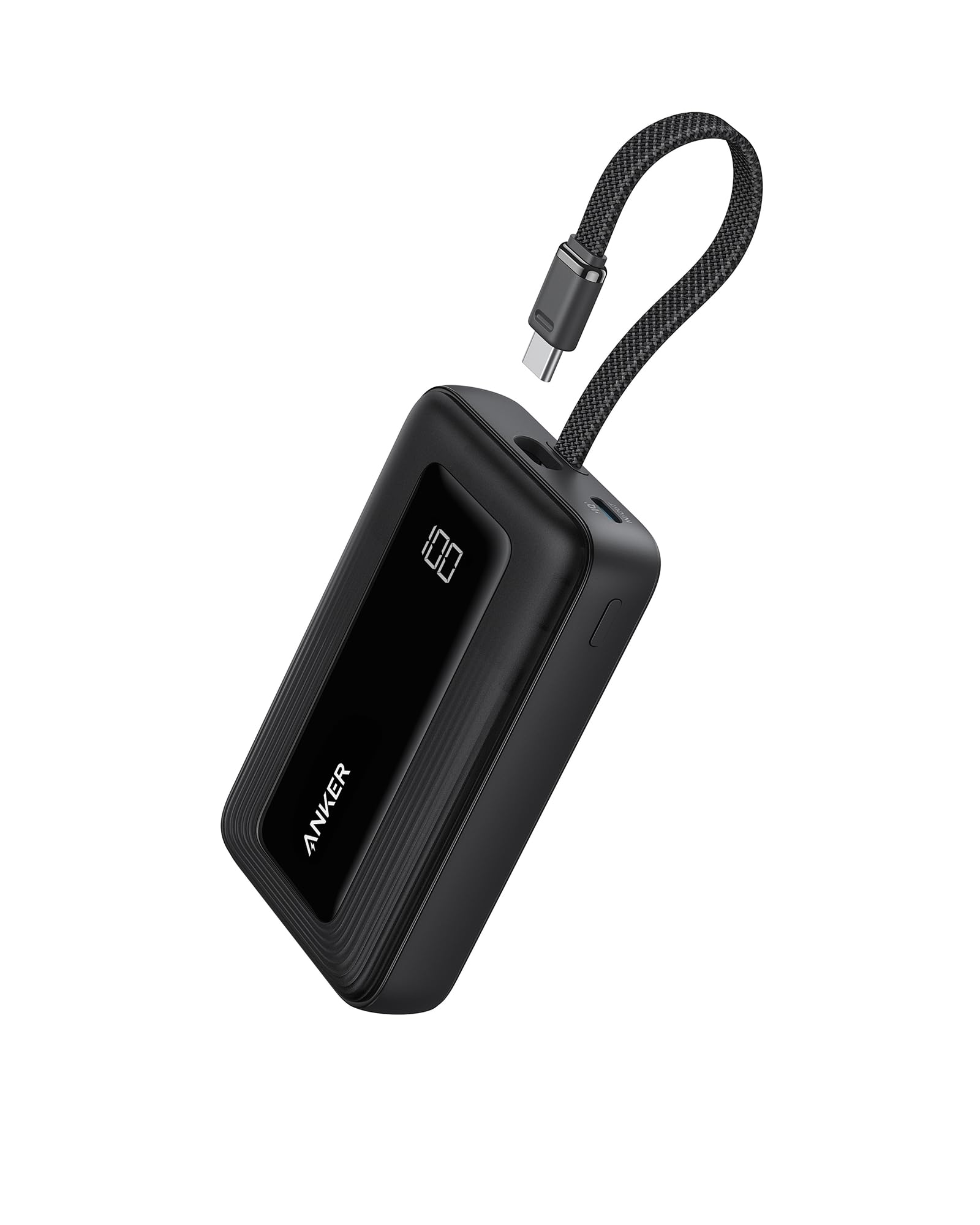 Anker Zolo Power Bank (2025 Upgraded Version), 20,000mAh 30W High-Speed Portable Charger with Built-in USB-C Cable, Battery Pack for iPhone 17/16 / 15 Series, Galaxy, and More (20000, Amp Hours)