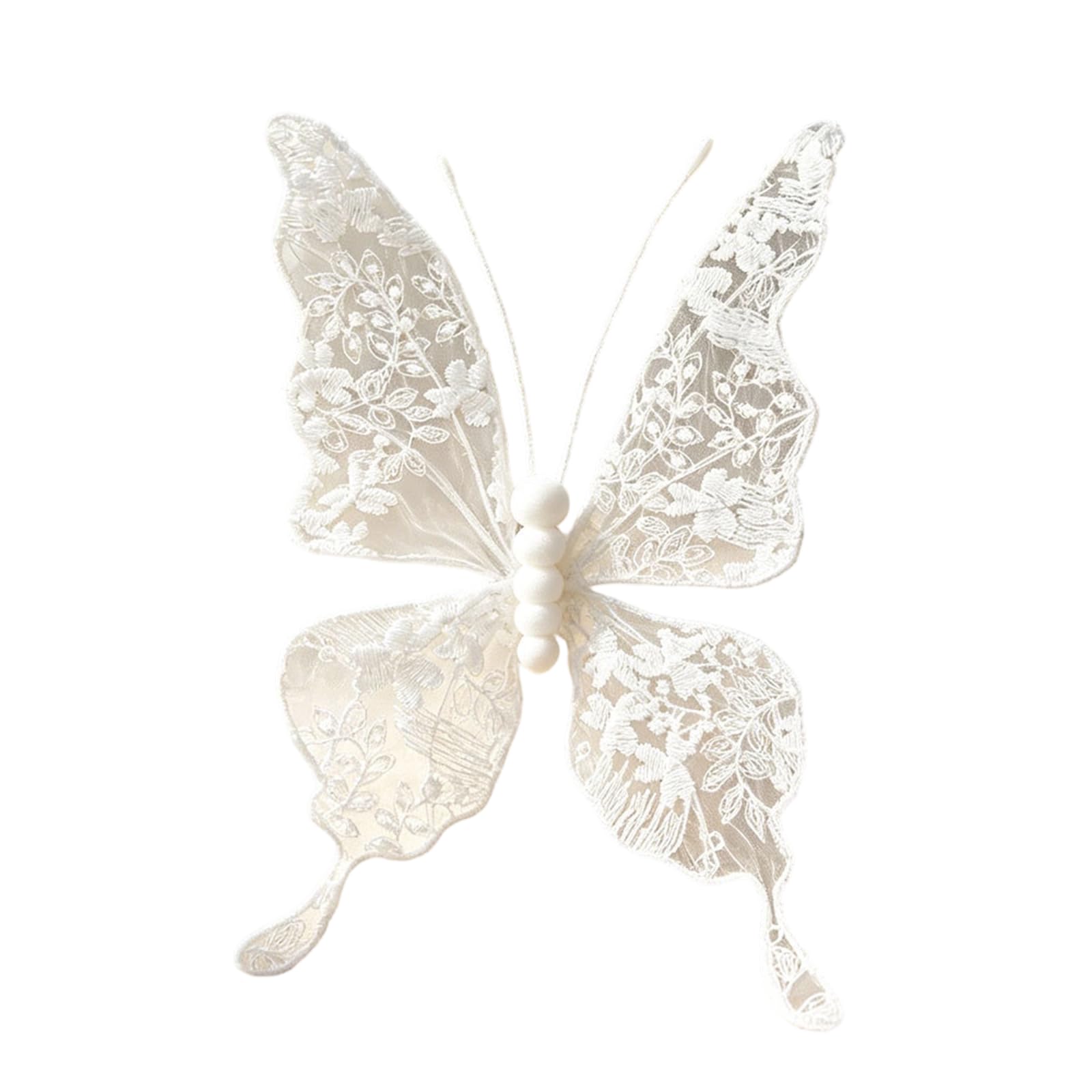COOLHOOD Lace Butterfly Ornament for Tabletop Chair Seat Back Wedding Backdrops Banquet Decoration Bridal Showers Spume Trim Party Deck