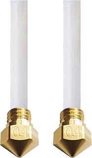 QIDI High Quality Brass Nozzle (0.4mm) PTFE for All QIDI 3D Printers All Sizes (2pcs) (45mm (X-max/X-Plus/i-Mate/i-Mates/X-Maker/X-Smart))