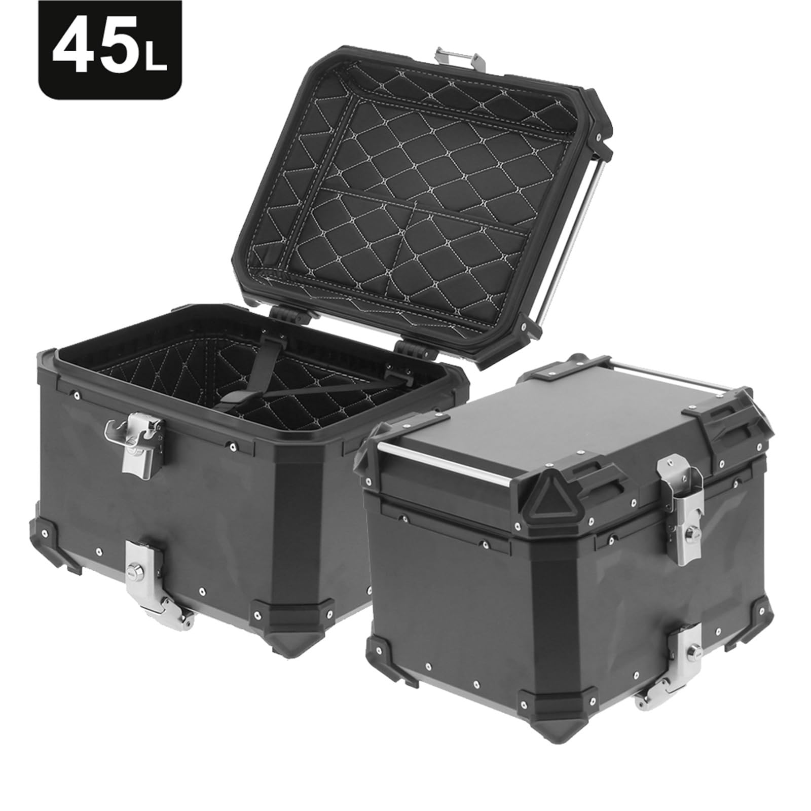 bagażnika motocykla Uniwersalny 45L motocyklowy aluminiowy kufer górny, bagażnik, bagażnik z szybkim zwalnianiem, tylny kufer turystyczny motocyklowyTopcase