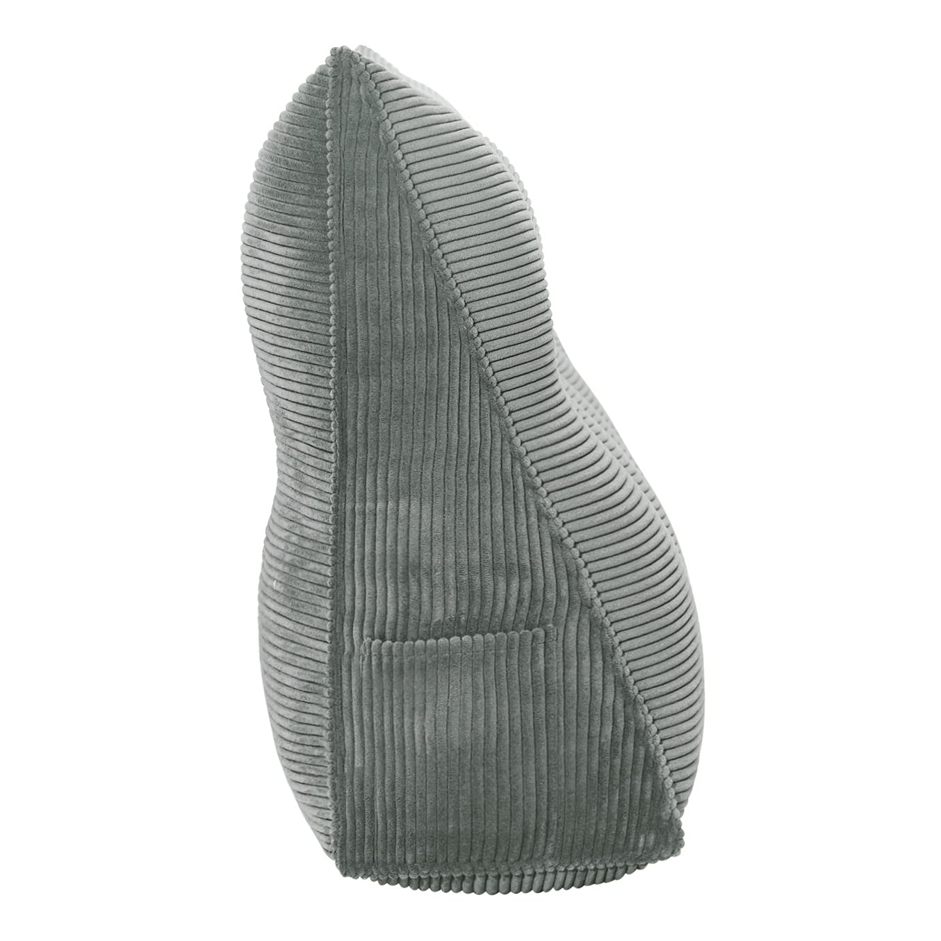 VERCART Poduszka klinowa, poduszka do czytania, poduszka pod plecy, poduszka na sofę, poduszka pod plecy, poduszka pod kark, poduszka ścienna, oparcie pod plecy, poduszka lędźwiowa, poduszka na kanapę, sztruks, kolor srebrno-szary, 120 cm