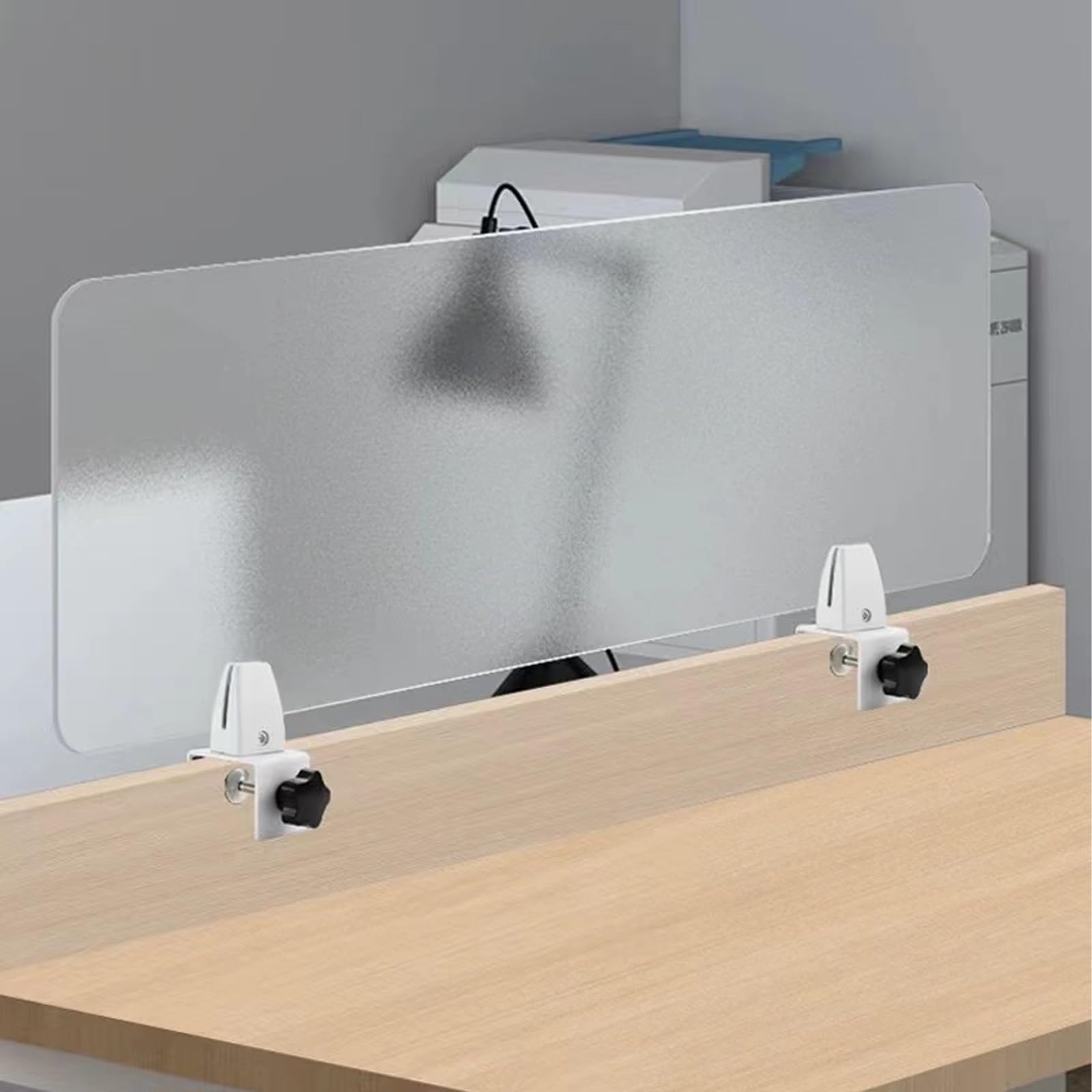 HJYCLFAZU Portable Acrylic Desk Dividers for Office PrivacyAcoustic Partitions Frosted Screens Workplace Separation Cubicle Privacy Panels