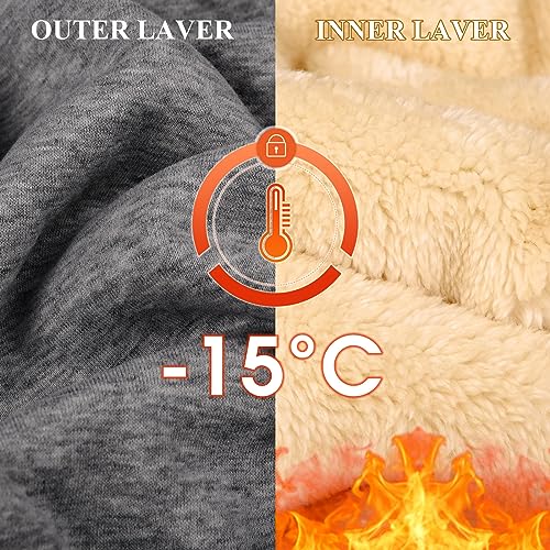 TOMEEK Joggingbroek voor dames, trainingsbroek voor dames, met sherpa fleece gevoerde joggingbroek, warme winter, trekkoord, thermische joggingbroek met zakken - Afbeelding 6