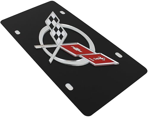 Miniatura 3 de Compatible con banderas Chevrolet Corvette C5 1996-2004 - Placa de matrícula de acero al carbono