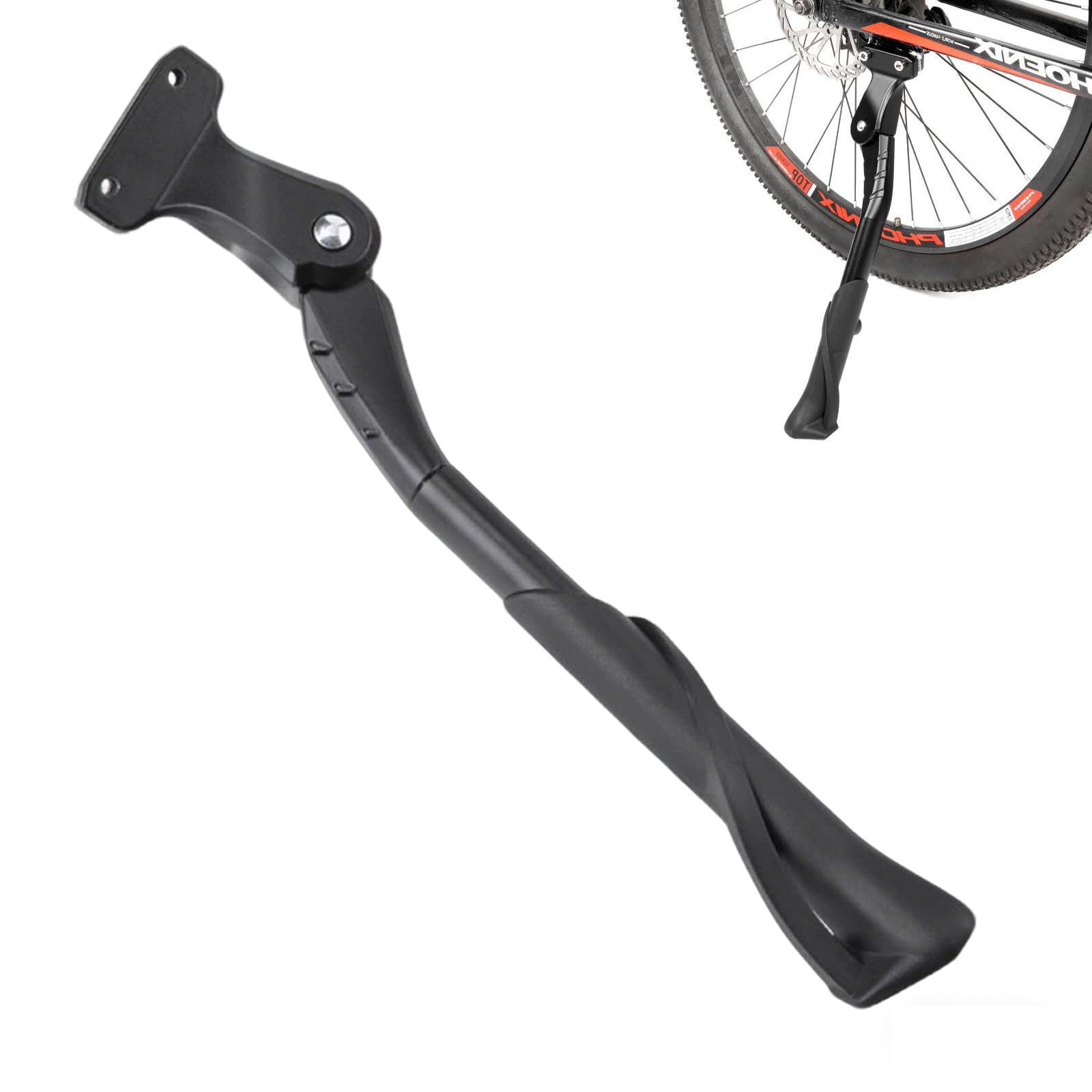 Wrbugukeji Black Premium Bike Kickstand, 24-29 Inch Aluminium Alloy Bike Stand Kick With 2 Allen Wrench, Height Adjustable Bike Kick Stands For Bicycle Mountain Bike Road Bike