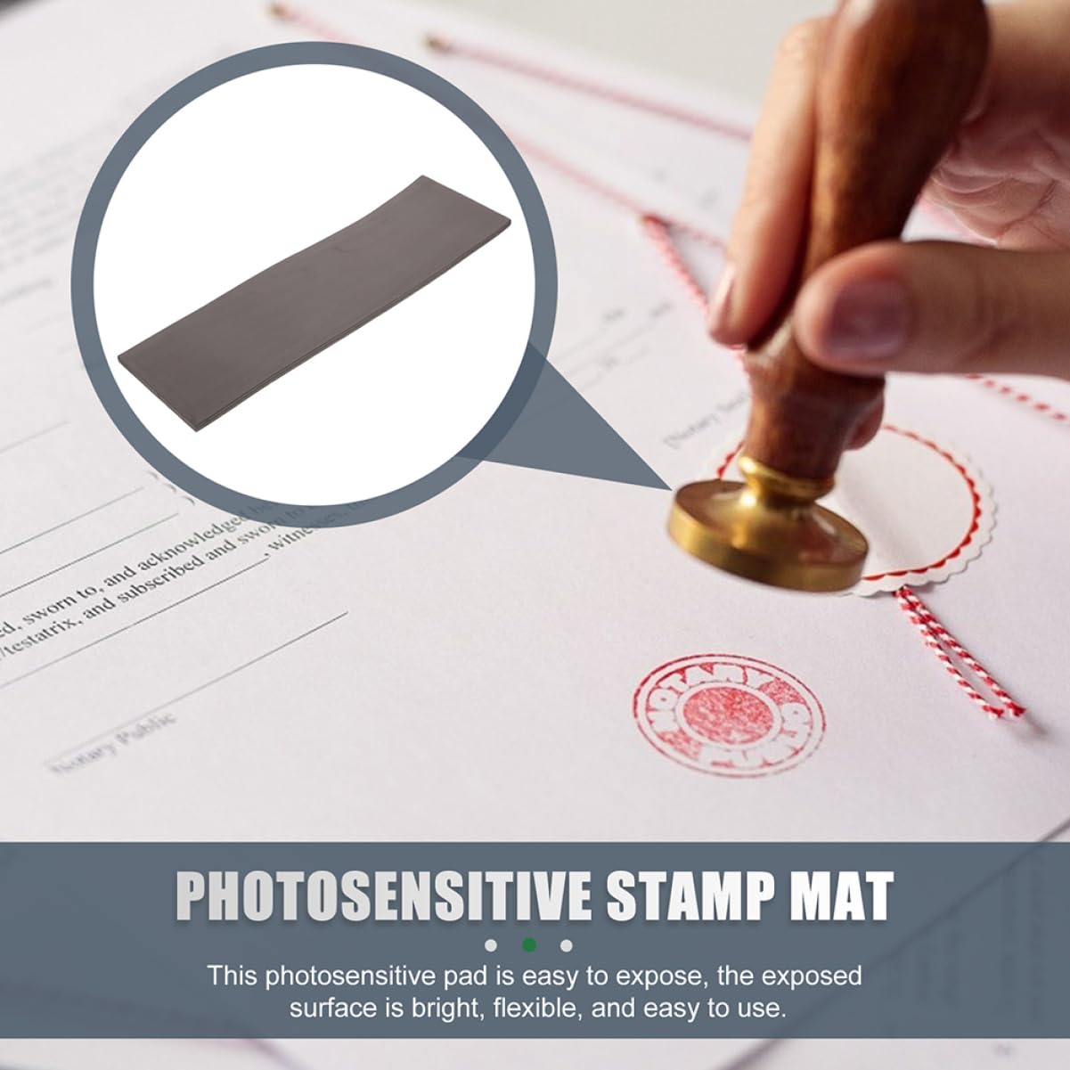 Gadpiparty 2 Stück Photosensitive Stempelmatte für Vielseitige Anwendungen Langlebige und Elastische Stempelunterlage für Präzises Drucken von und Stempeln Lösung für und Profiprojekte