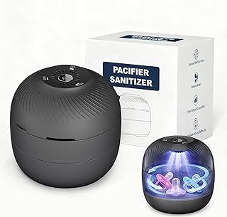 Schnuller-Box, Tragbare UV-C Box für Schnuller, USB-wiederaufladbare Mini-Schnuller-Box, 2 Zeiteinstellungen (60s und 180s) mit Ventilator, Schnellladung und lange Akkulaufzeit.