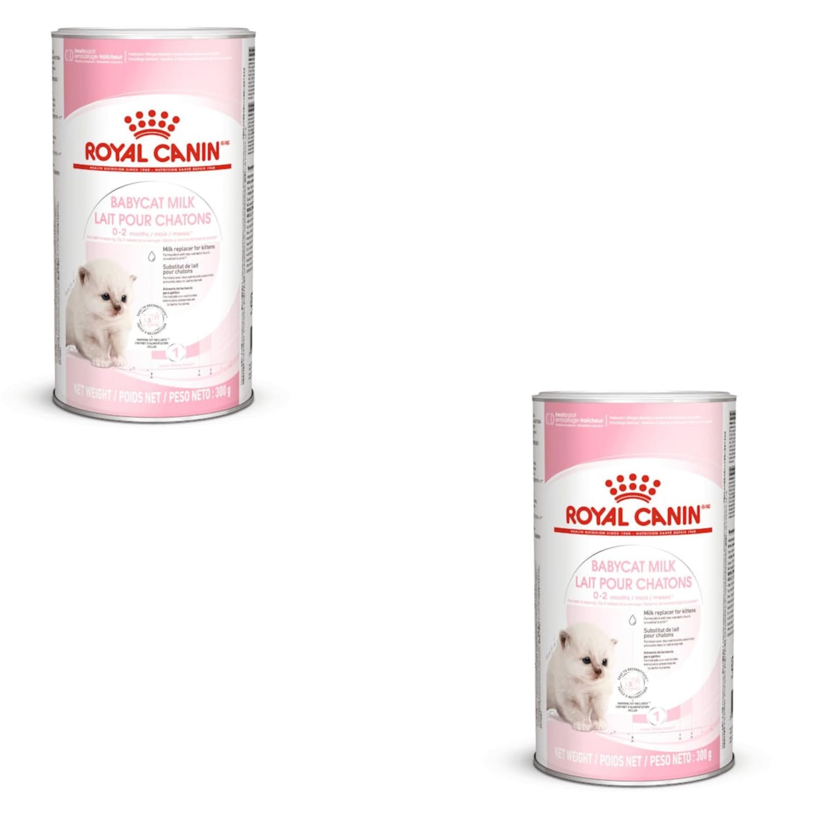 Royal Canin Babycat Milk 2 x 300 g Aliment d'échange de Lait pour Chatons 0-2 Mois
