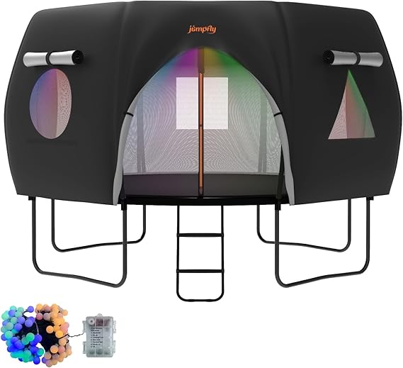 Amazon.com : jumpfly Trampoline Round Tent(Tent ONLY) Fits 12FT Frame 8 ...