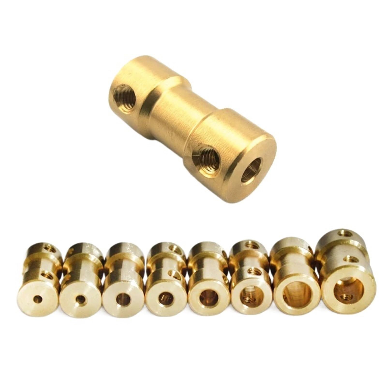 5 sztuk złączek wału silnika, adapter tulejowy z mosiądzu, przegub przekładni 2/2,3/3/3,17/4/5/6 mm do łodzi RC, samochodów i samolotów (2 mm-3,17 mm)
