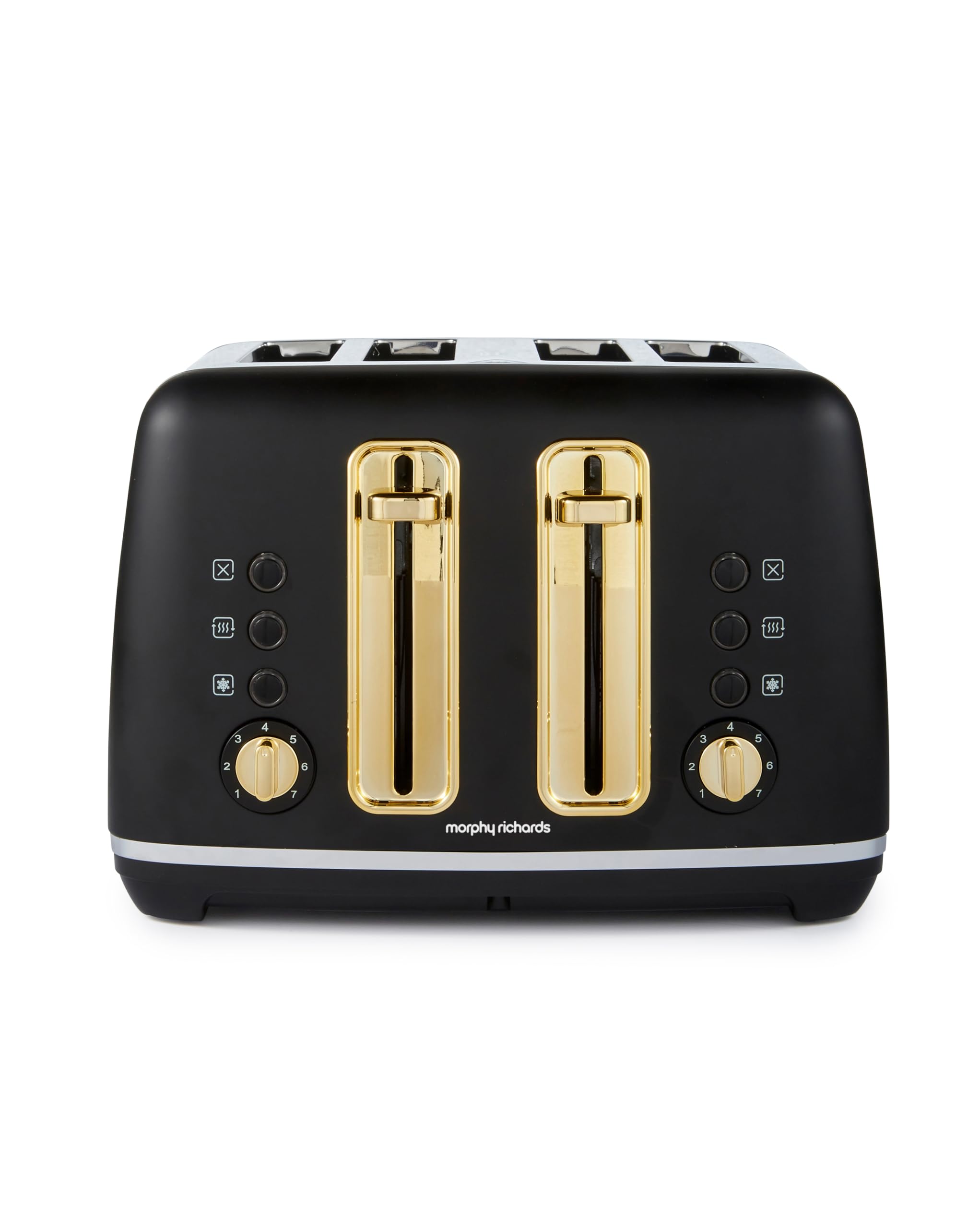 Morphy Richards Accents Gold 4 Slice Toaster - Black