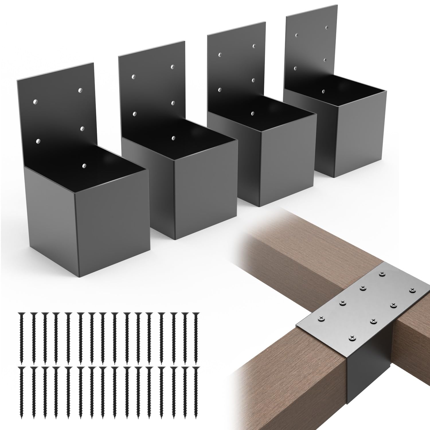 Snapklik.com : YEOOE 4 Pack Pergola Brackets 4x4