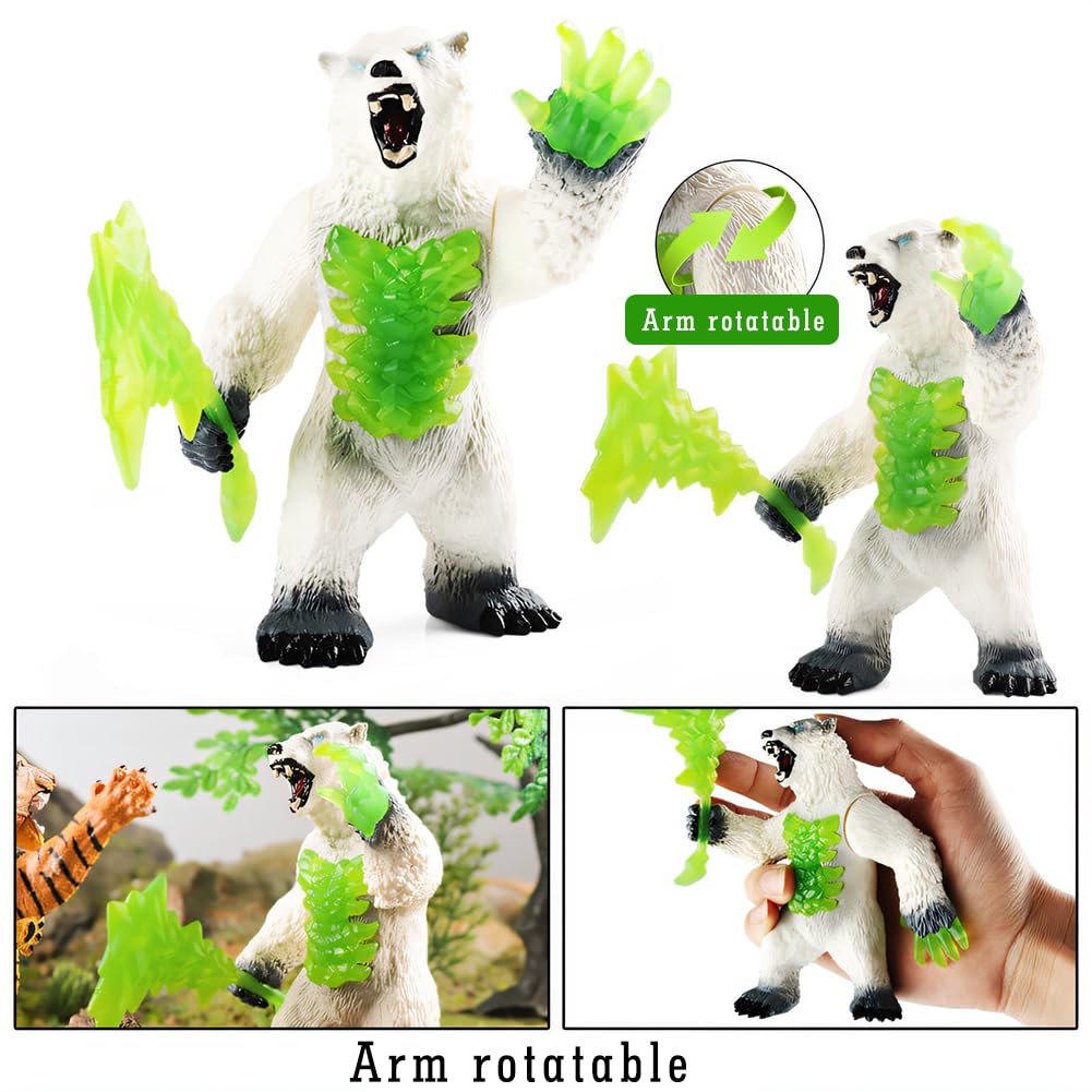 ZCMMGPBB Ice Bear Figure, Animal Figures, Ice Bear Toy, Eldrador Shadow World, Ice Bear Toy, Eldrador Mini Creatures, Ice Bear Toy, Action Figure, Children, Realistic Bears Model - Image 3