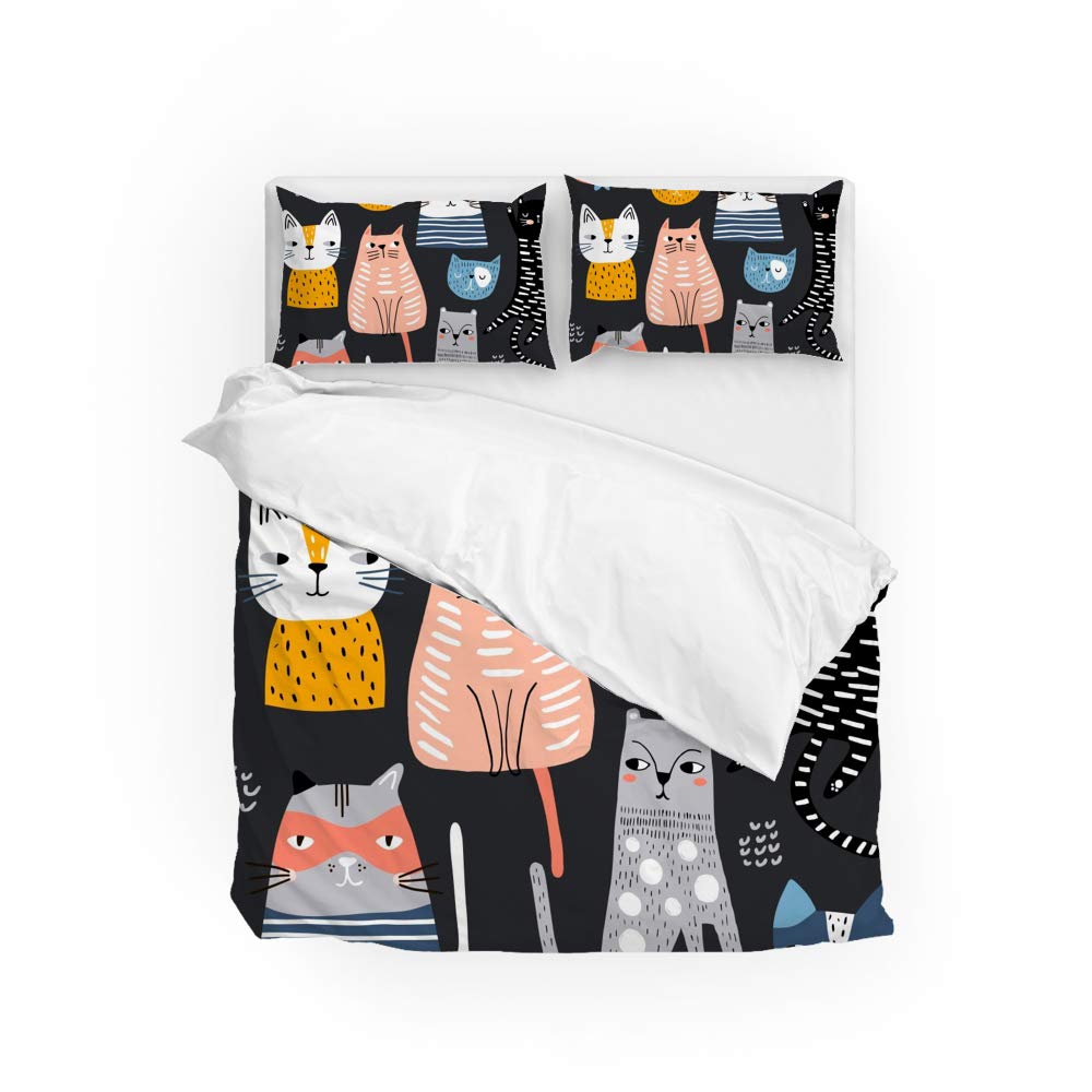 Parure de lit chatons en polyester ultra doux et durable pour un confort haut de gamme