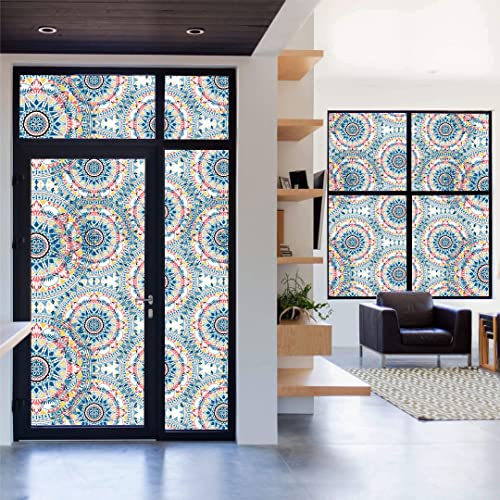Image of CVANU Window Film Privacy Heat-UV Protection Self-Adhesive Window Glass Film Viny Sheet Multicolor Size(23inch X 75inch) C168