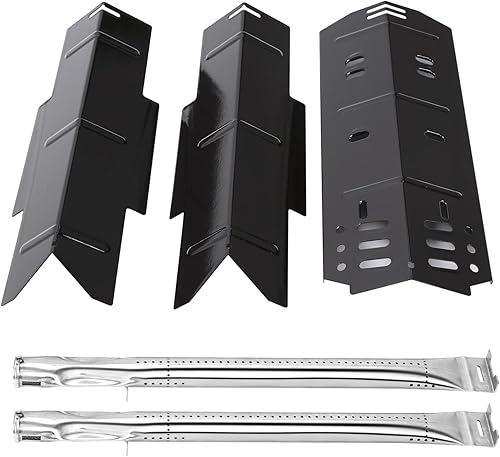 Uniflasy Kit de piezas de repuesto para parrilla de gas Dyna-Glo DGH353CRP DGF350CSP DGH373CRP-D DGF371CRP-D, 3 placas de calor de acero porcelánico