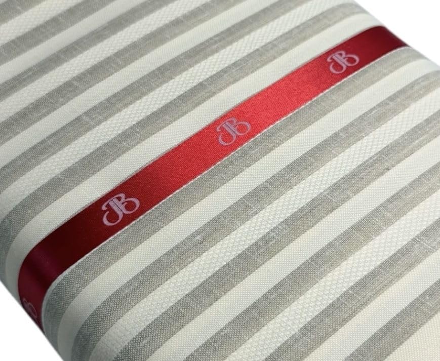 Image of JHABAK'S Unstitched Striped Shirt Fabric for Men - Cotton Linen Blend Lining Material - Shirt and Kurta Piece Cloth