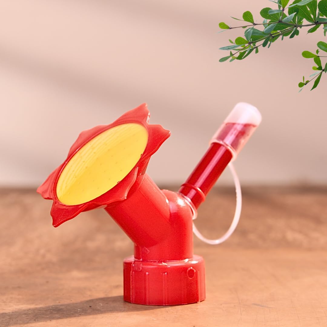 Nurturing Green® Dual Head Bottle Sprinkler & Nozzle for Watering Plants | Reusable Gardening Tool (Color: Red | Pack of 2) [Pls. Note: Plants are not Included] - Image 8 thumbnail