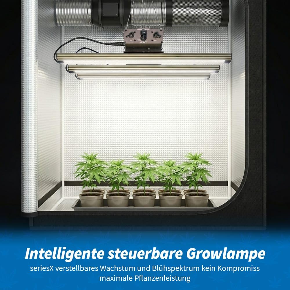 Greenception GCx-9 PWR 360W LED Grow Light Vollspektrum mit UV & IR, dimmbare Pflanzenlampe hohe Effizienz für Zimmerpflanzen, Gemüse & Blüte
