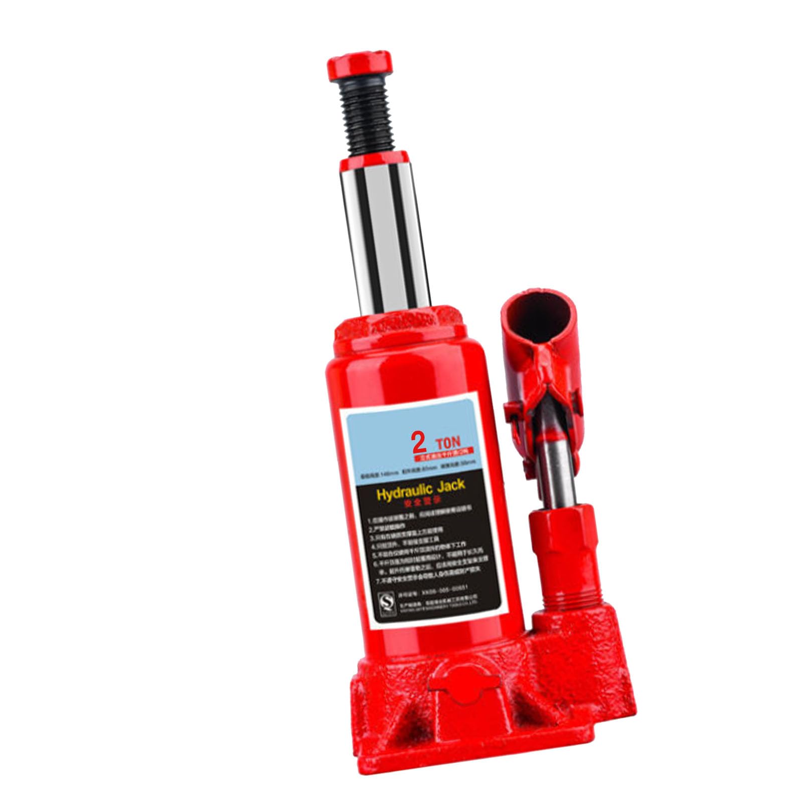 Cric de Bouteille de Voiture Utilisation Verticale Multifonction Longue Durée Gain de Place sécurité Accrue Cric Hydraulique pour Véhicules (2 tonnes)