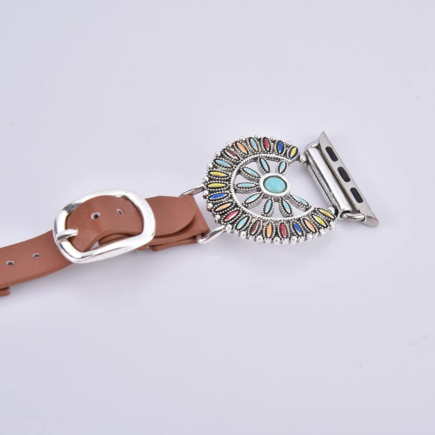 WorryFree Gadgets Genuine Leather Bands Compatible with Apple Watch Band 38/40/41mm 42/44/45mm iWatch Strap for Men Women iWatch Band Series 8 7 6 SE 5 4 3 2 1