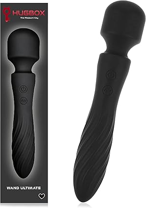 Vibrador Wand, 20 programas, Vibrador Mujer, Masajeador Wand, Vibrador Femenino, Punto G, Estimulador de Clitoris, Vibrador Clitorial, Masajeador. Silencioso, Suave y Potente (Negro)