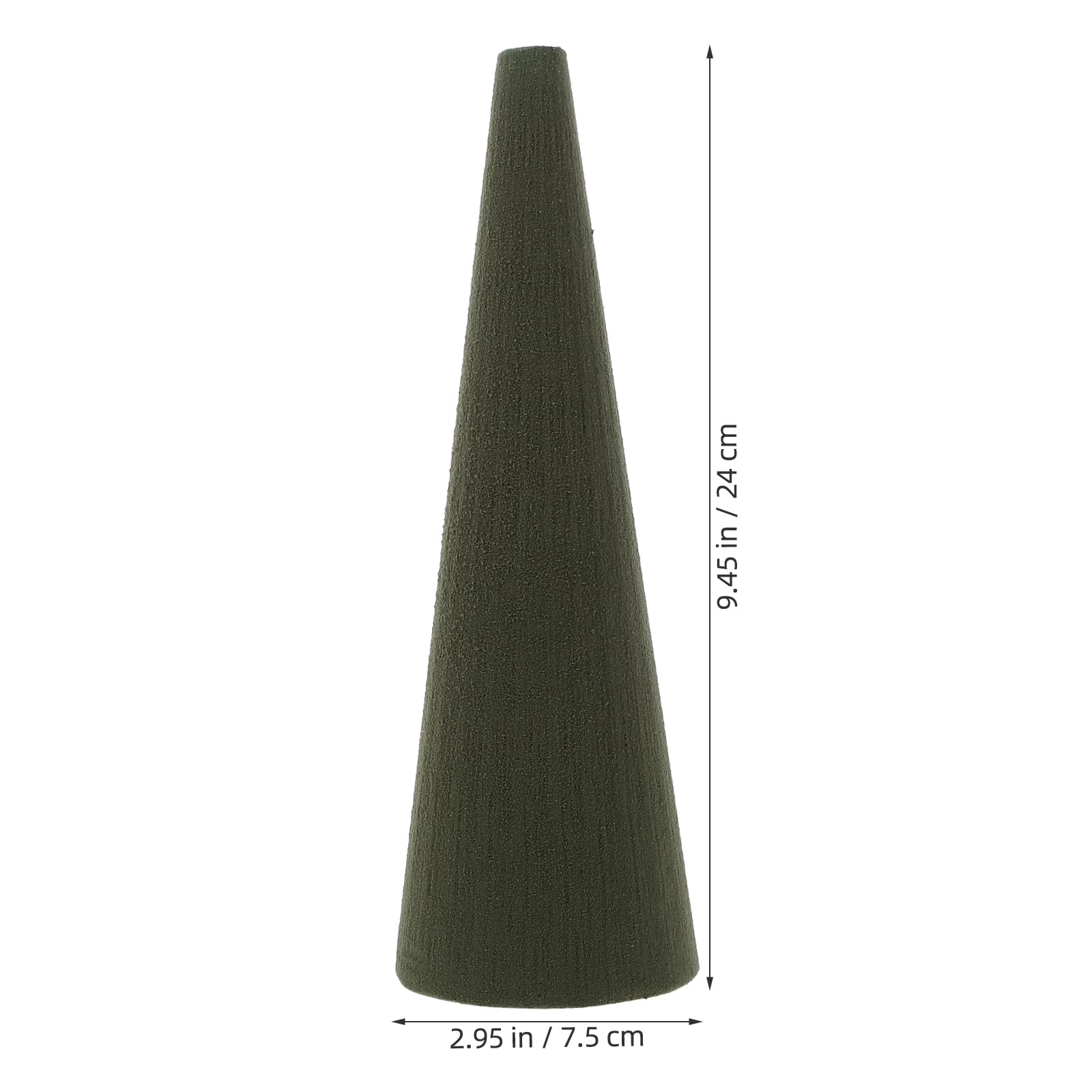 VILLCASE 4pcs Floral Foam Tree Cones 240mm Dry Wet Floral Foam Blocks Green Foam for Arrangements Cemetery Florist Plant Artificial Holder Vase Wedding Birthday Decorations