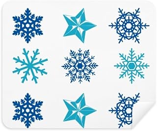 Circle mas Snowflake Illustration Cleaning Cloth Screen Cleaner 2pcs Suede Fabric