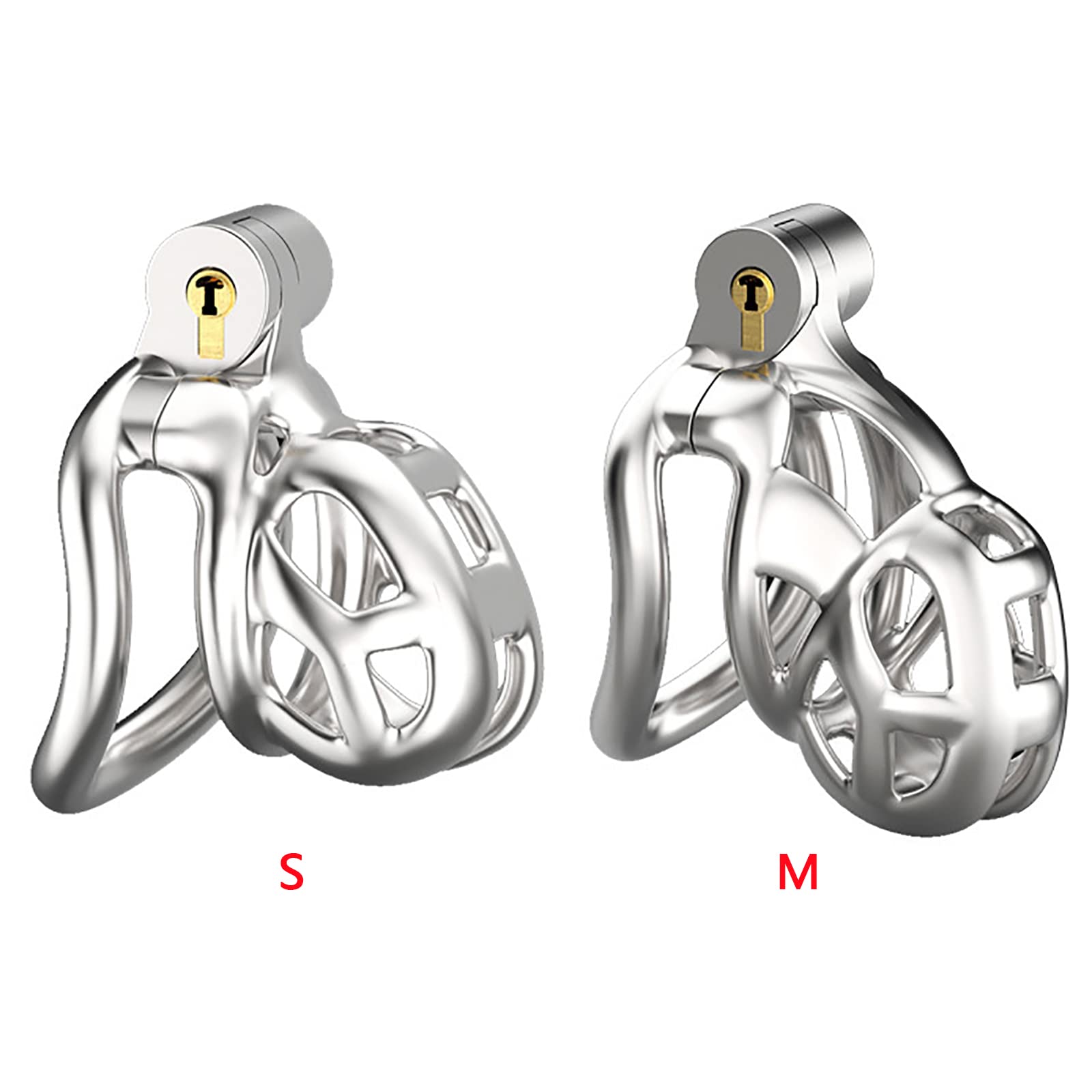 Cage de chasteté Cobra en acier inoxydable Ultra petite, ceinture de chasteté pour homme BDSM (S, 46mm)