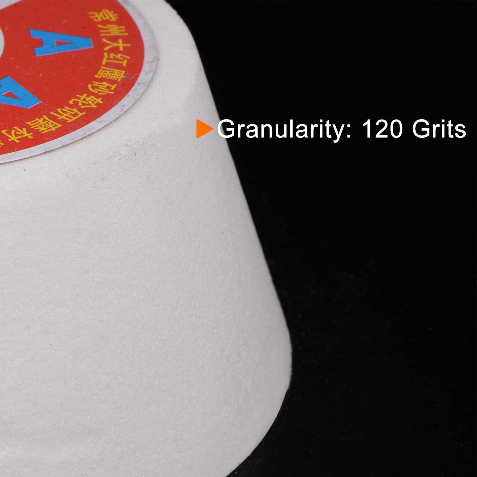 sourcing map Mola a 5 pollici 120 granelle in ossido di alluminio tazze abrasive, corindone bianco per acciaio temprato, rettificatrice