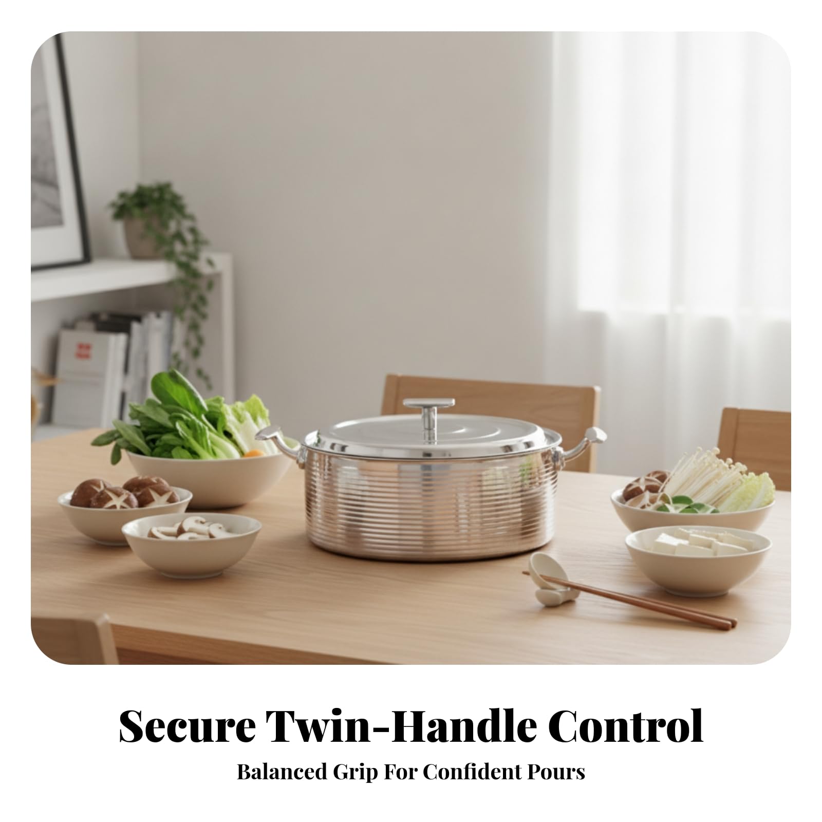Rostfrei Hot Pot, Silber, 20CMx8.5CM