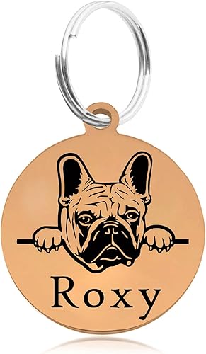 Miniatura 10 de Etiquetas para perro grabadas para mascotas, etiqueta de perro personalizada, etiquetas de identificación de perro de acero inoxidable