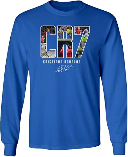 GamesDur Portugal Soccer Star Football Goat Ronaldo Collage Camiseta de manga larga