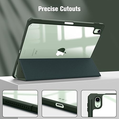 Miniatura 9 de Fintie Funda híbrida delgada para iPad Air de 5 generación (2022)  4 (2020) de 10.9 pulgadas, soporte integrado para lápices a prueba de golpes, con