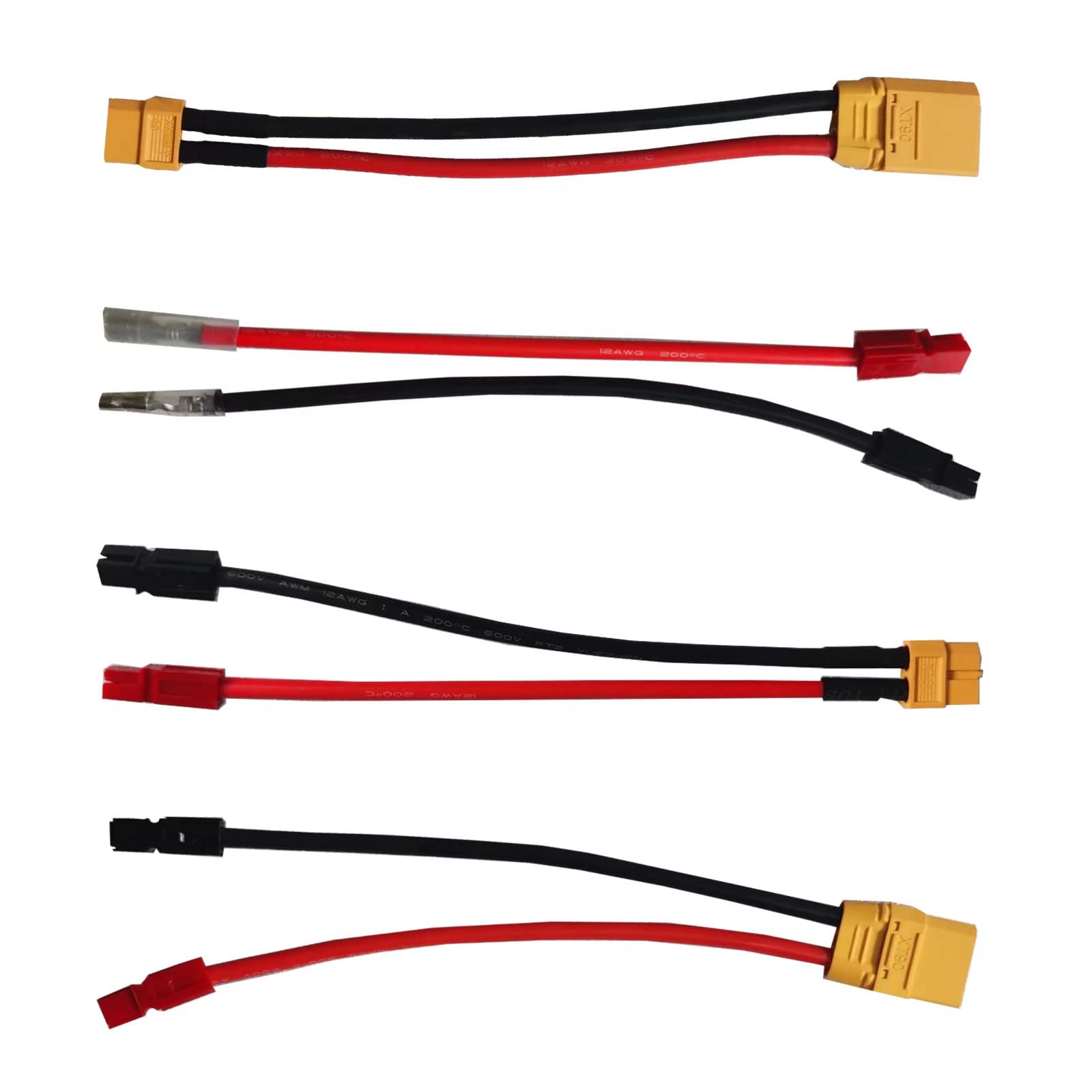 XP-POWER Ebike Battery Cable Anderson to XT60 / Anderson to XT90 Adapter / XT90 to XT60 Adapter/Anderson to Bullet Plug Cable