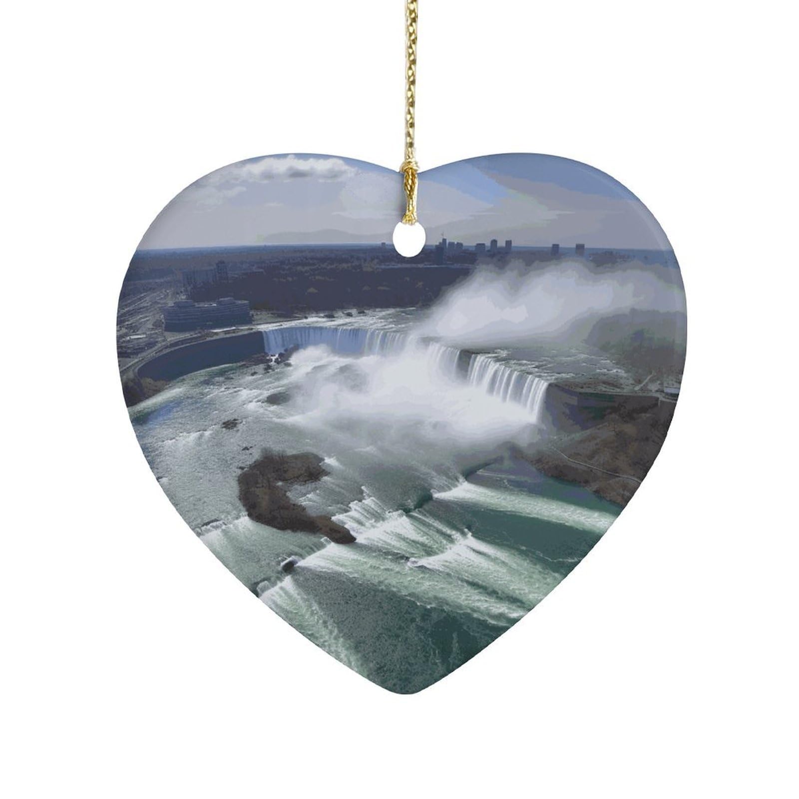 Fekiloot Style Niagara Falls Ceramic Ornament Home Decor Keepsake