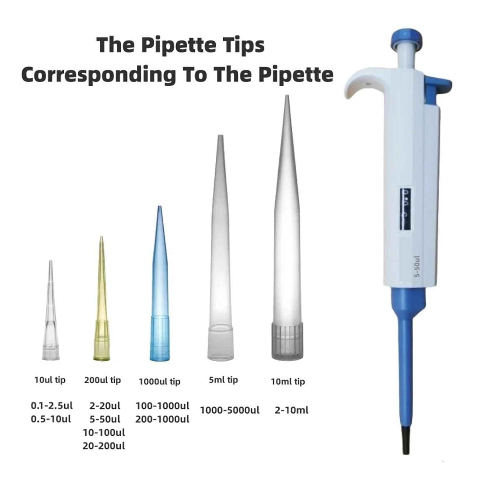 Pipette Pipette, einkanalig, digital, verstellbar, Laborpipette(20-200μl)