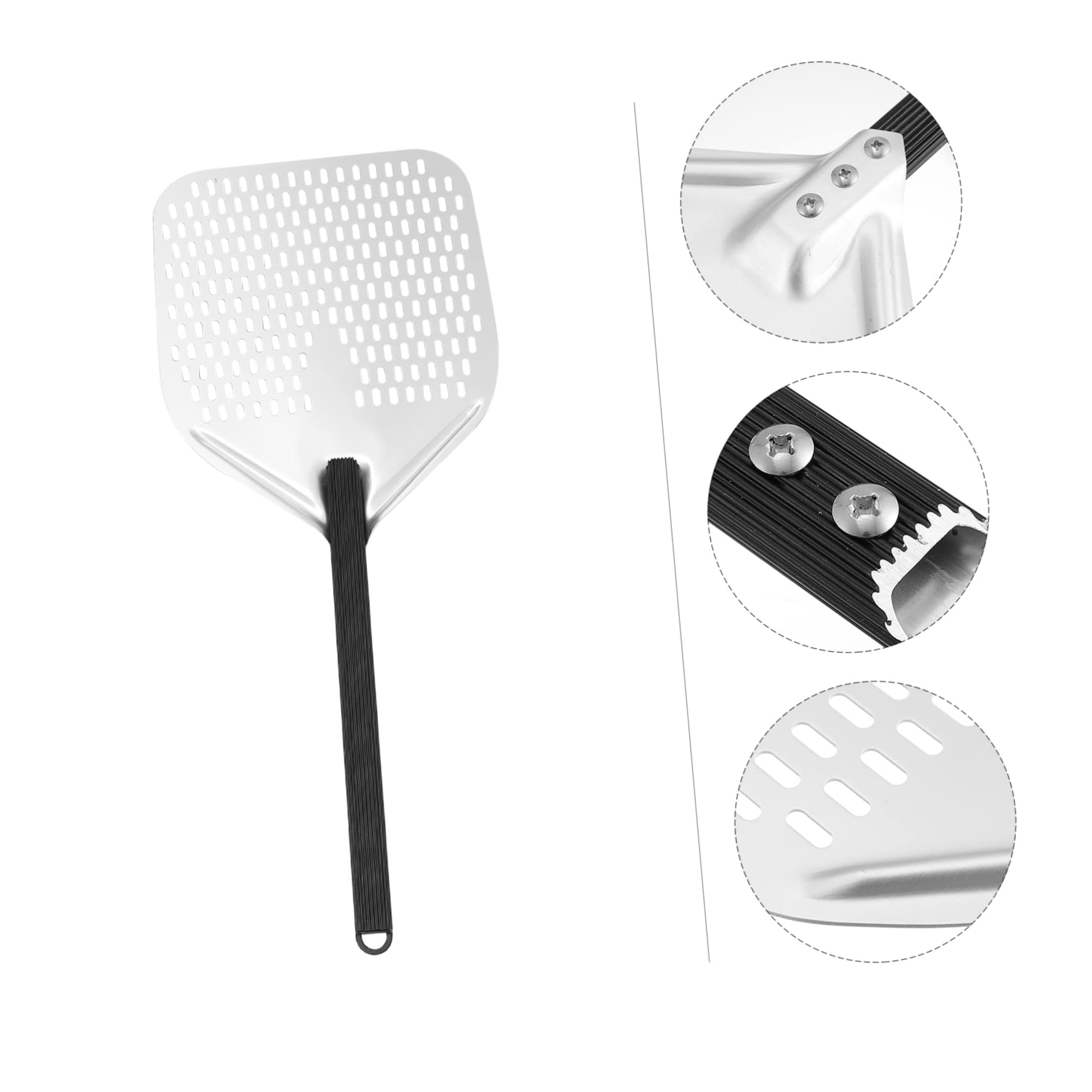 1pezzi Spatola per Pizza Quadrata con Manico Lungo Realizzata in Materiale per Impasto Pizza e Trasferimento Sicuro di Cibo
