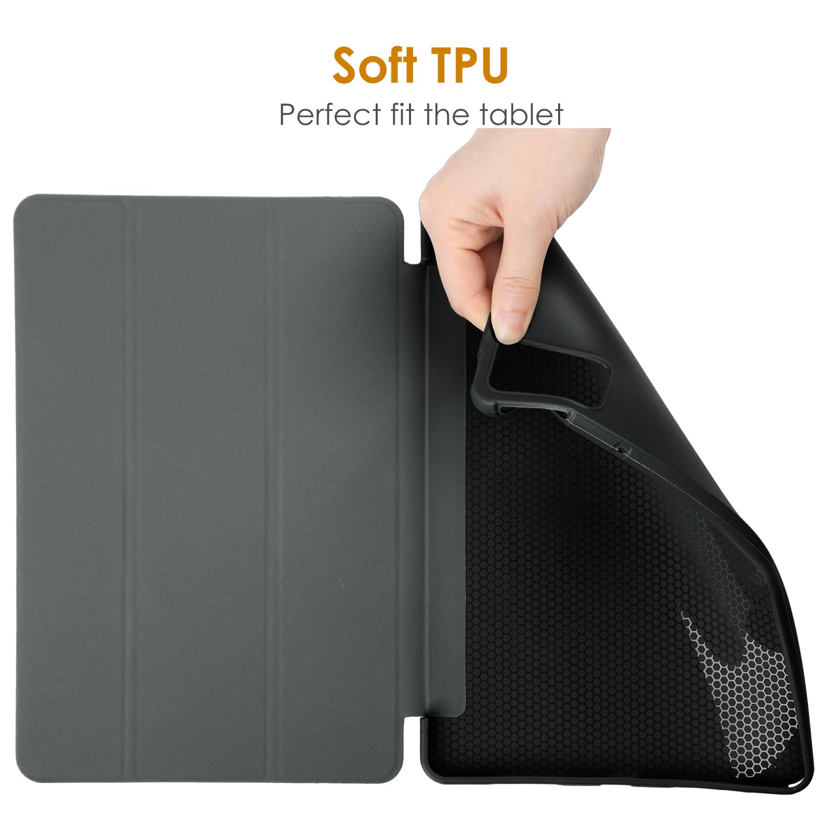 Hülle Für Lenovo Tab M11 (2024) 11 Zoll – Ultradünnes PU Leder Cover Mit Ständer Und Sleep/Wake-Funktion, Schwarz