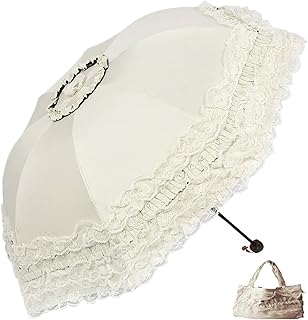 Vintage Lace Parasol Gothic Lolita Umbrella UV Sun Protection Witch Cosplay Photoshoot Props Party